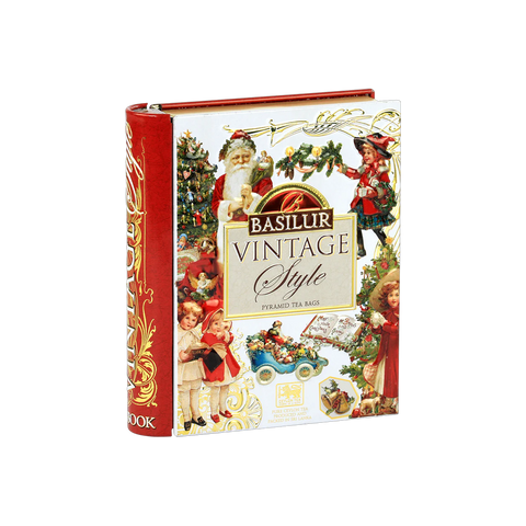 Basilur Tea Book - Vintage style metal caddy