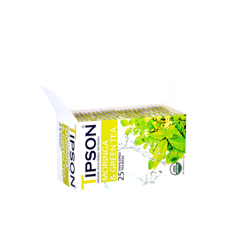 Tipson - Moringa & Green Tea in envelopes - 25 x 1.5 g