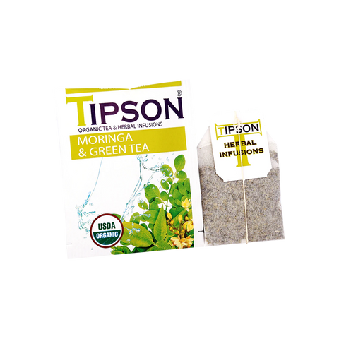 Tipson - Moringa & Green Tea in envelopes - 25 x 1.5 g