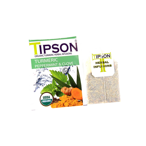 Organic Turmeric Peppermint & Clove - 25 Enveloped Tea Bags
