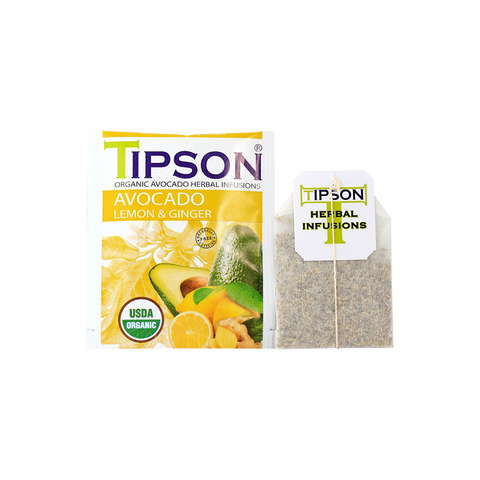 Tipson - Avocado Lemon & Ginger in envelopes - 25 x 1.5 g