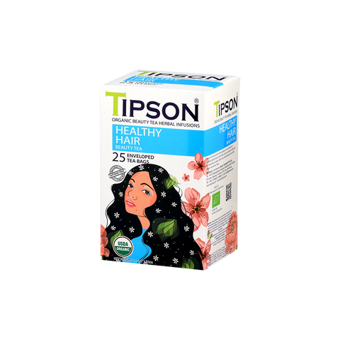 Tipson Organic Beauty Tea Healthy Hair - 25 Enveloped Tea Bags